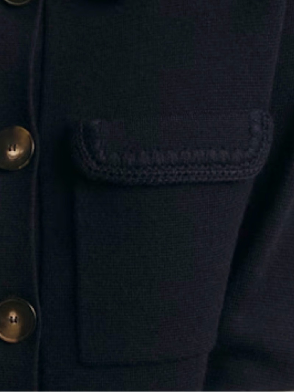 Sezane navy crochet Betty cardigan 100% merino wool - Picture 9 of 9